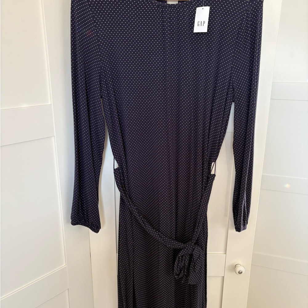 GAP Navy Polka Dot Dress